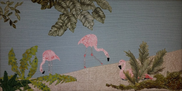 Mingling Flamingos
